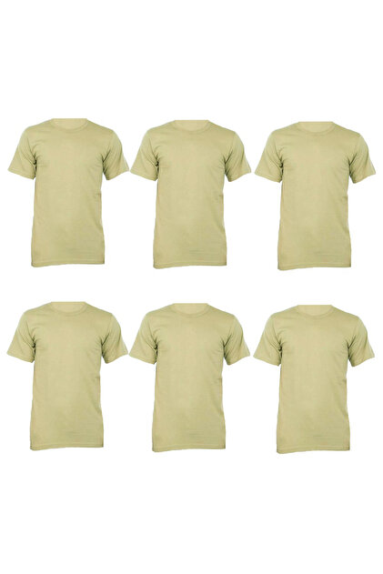 6-Piece Soldier Undershirt Khaki, Short Sleeve Military Undershirt for Beginner and Bedeli Soldier