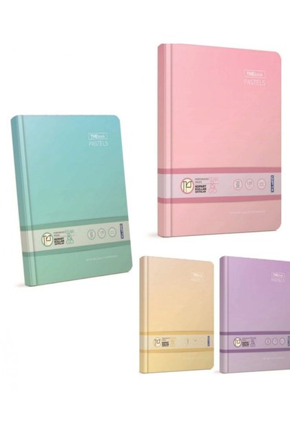 3306 Thebook Pastel String Stitching Hard Cover 20x28 160 Sheets Lined Notebook