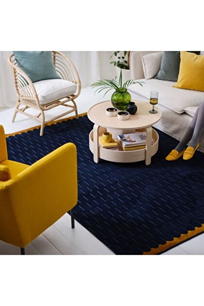 IKEA - NÖVLING, büyük halı, koyu mavi, 128x195 cm - Fiyatı, Yorumları