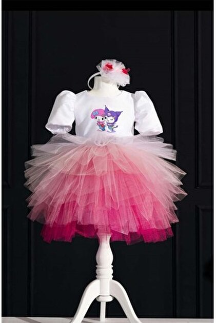 YAĞMUR KOStütüM Taç Hediyeli Kuromi Hello Kitty My Melody Temalı