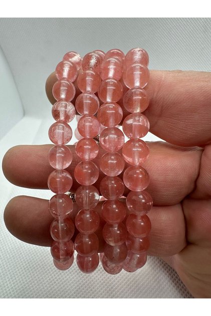 Natural Rose Quartz Stone 8mm Bracelet 1 Piece