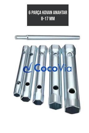 6 Parça Kovan Tipi Lokma Anahtar Seti ( 8-17 Mm)
