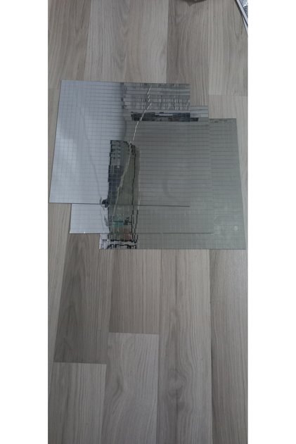 Buton Ayna cam mozaik disko topu aynası kendinden yapışkanlı 10x10 Mm Gümüş Renk 3adet