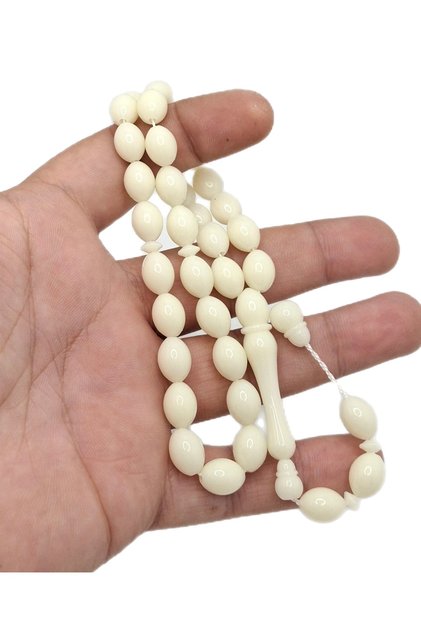 Systemed White Powder Amber Prayer Beads