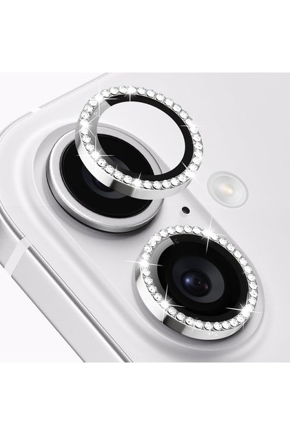 Apple iPhone 16 & iPhone 16 Plus Camera Protection Bright Colored Stone Lens Protector Tempered Glass Protection