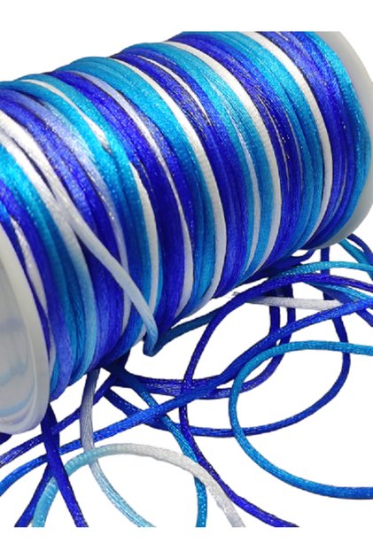 Floral Thread Rat Tail Rainbow Rainbow Colors 2 mm