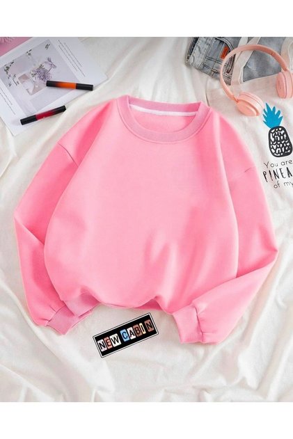 New Season Thick Wide Pink Oversize Cotton (3 THREADS) Sweat