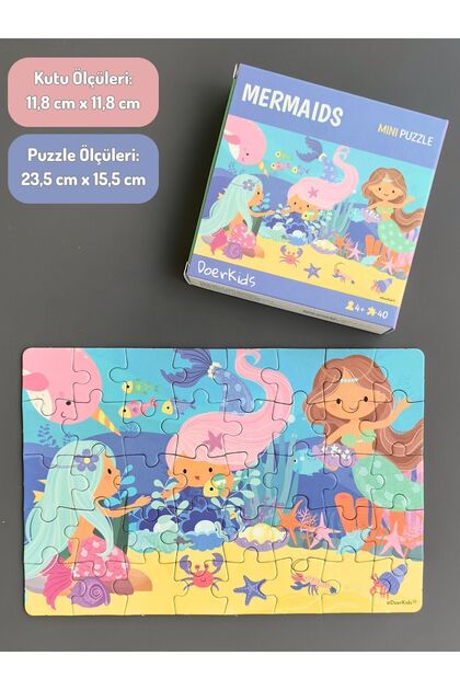 DoerKids Doer Kids Deniz Kızı Mini Puzzle 40 Parça Renkli - Fiyatı