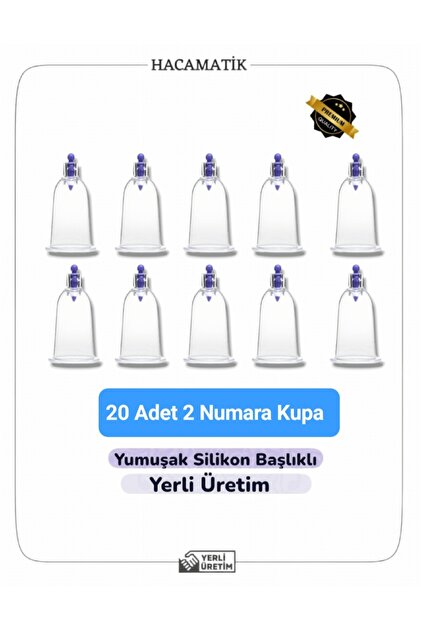 20 Adet 2 Numara Hacamat Kupası - Masaj Kupası