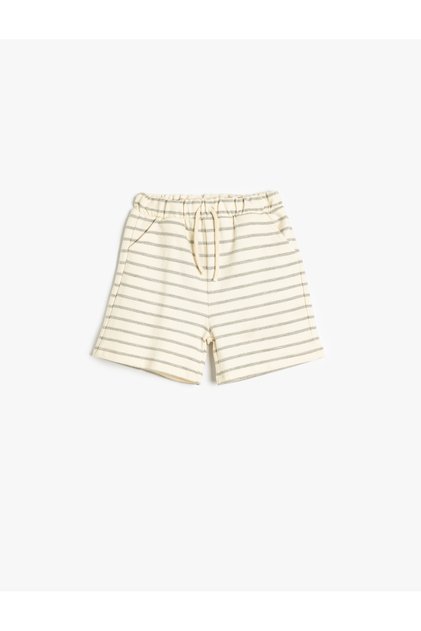 Shorts Tie Waist Pocket Detailed Cotton
