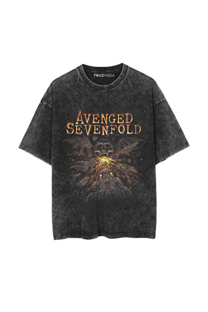 Touz Moda Rock Serisi Avenged Sevenfold Baskılı Unisex Oversize T