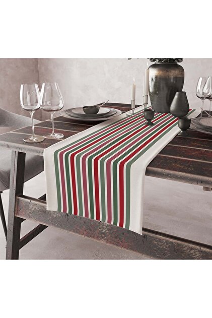 Simple Modern Designed Line Pattern Digital Printed 45X140 Decorative Runner