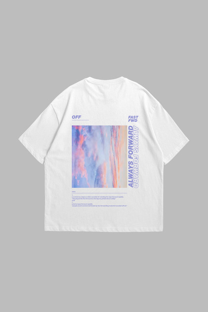 1989 Back Printed Oversize Unisex White Tshirt