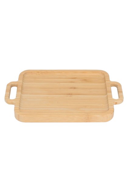 Al Saif Gallery Wooden Serving Plate, 21.8x18x2 cm, Square, Small - Light Brown