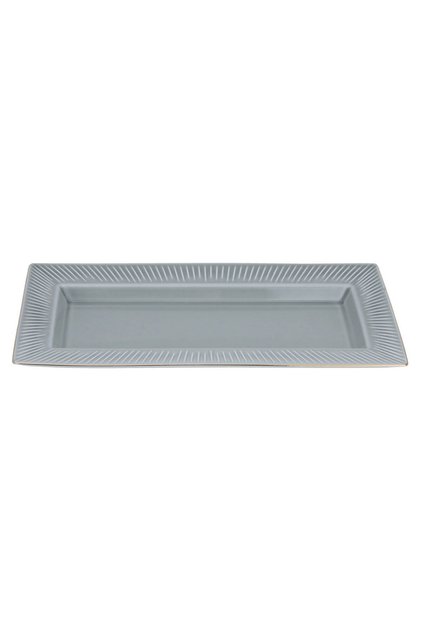 Saif Gallery Porcelain Dessert Plate, 29 x 14 x 2.5 cm - Grey
