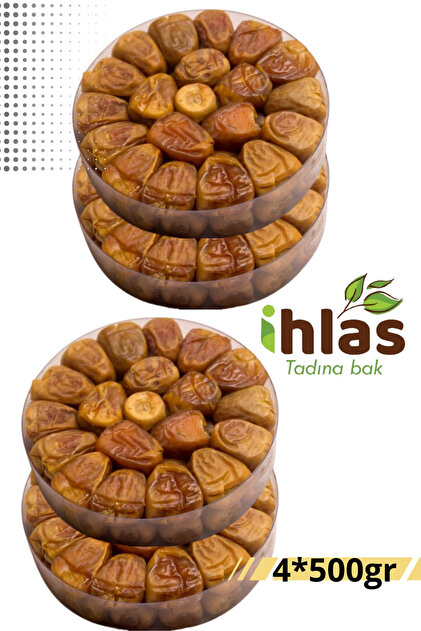 İhlas Medine Yaş Hurma 2 Kg (4×500g) - Premium Sukkari Yumuşak
