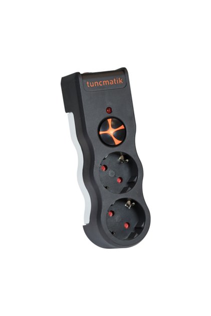 İkili Akım Korumalı Priz Siyah Powersurge Tsk19022