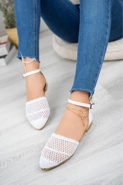 Braided Ankle Strap Ballerina Ballet 502