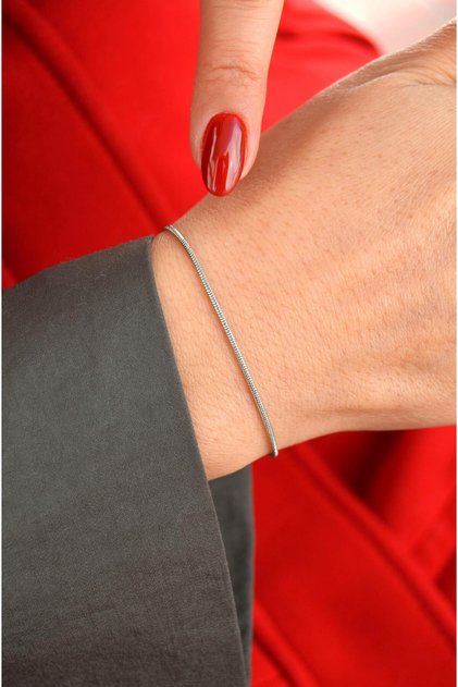Steel Thin Italian Chain Bracelet Unisex Steel Thin Bracelet