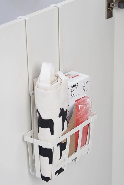 Organizer That Can Be Hung on the Cabinet Door Organizer Steel 20X36Cm White Rd057