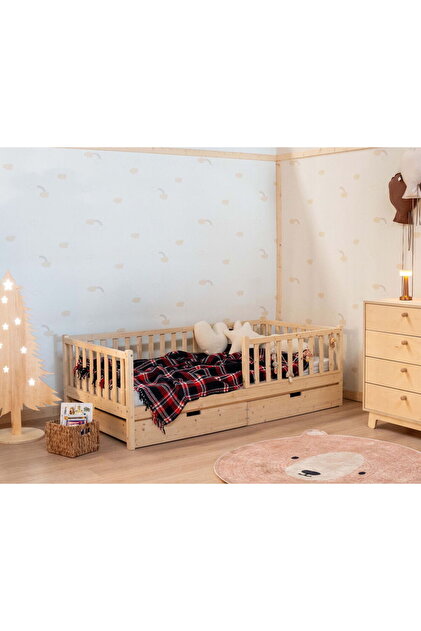 NATURKIDZ Montessorı Çekmeceli Yatak 90 X 190 Çam Ağacı - Fiyatı