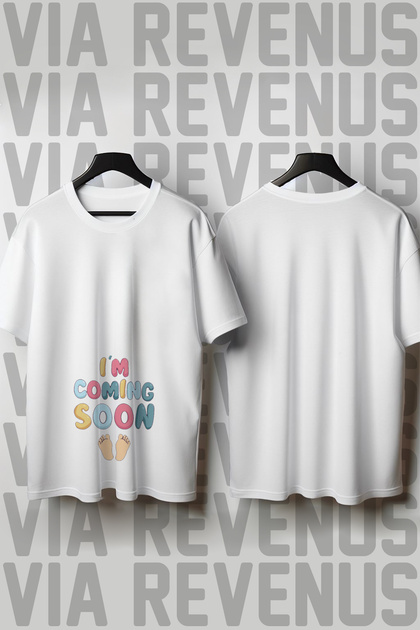 I'M Coming Soon / Pregnant Printed Wide Fit Tshirt