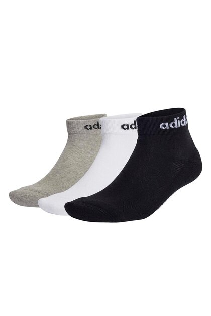 Unisex Quarter Socken, 3er Pack - Linear Cushioned Ankle, Logo, gepolstert, einfarbig