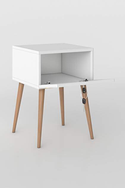 Kenzlife Komodin Kazuki Byz 60*39*39 Komidin Ahşap Ayaklı Kitaplık