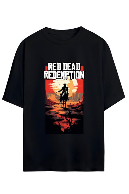 Red Dead Redemption Designed Unisex Oversize Cotton Tshirt