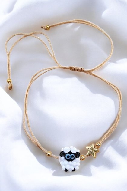Lamb Handmade Glass Murano Anklet Bracelet