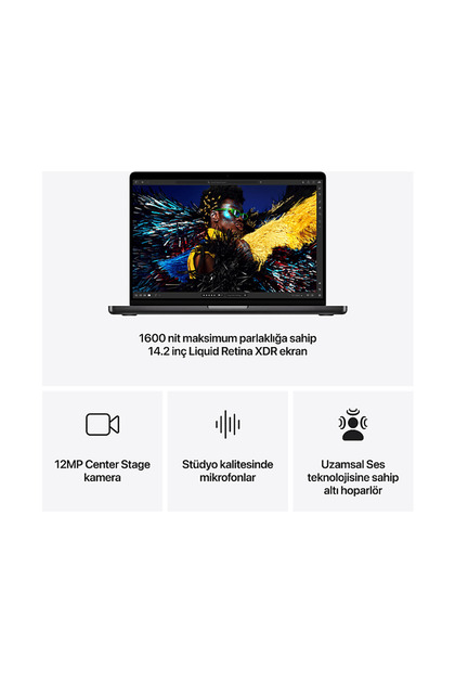 Apple MX2H3TU/A/MacBook Pro/Apple M4 Pro İşlemci/12 Çekirdek CPU