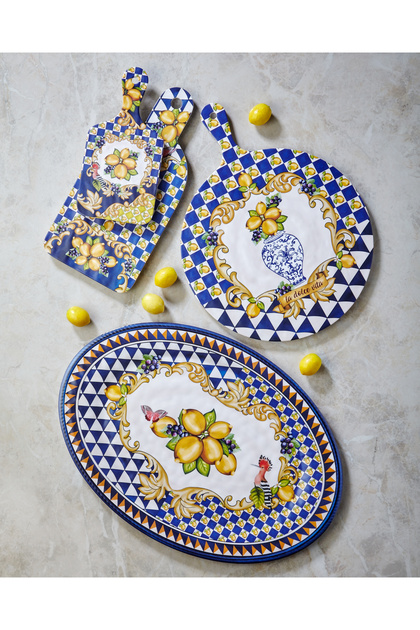 CHIARA ALESSI Capri Mavi Melamin Sunum Tahtası 25 Cm - Fiyatı