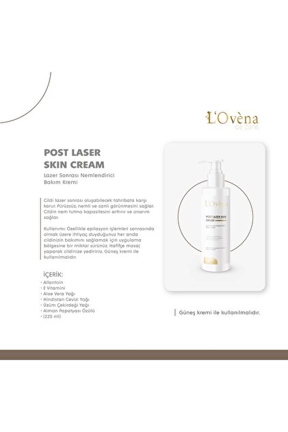 L'Ovena de paris - Post Laser Skın Cream - 225 ml - Fiyatı, Yorumları