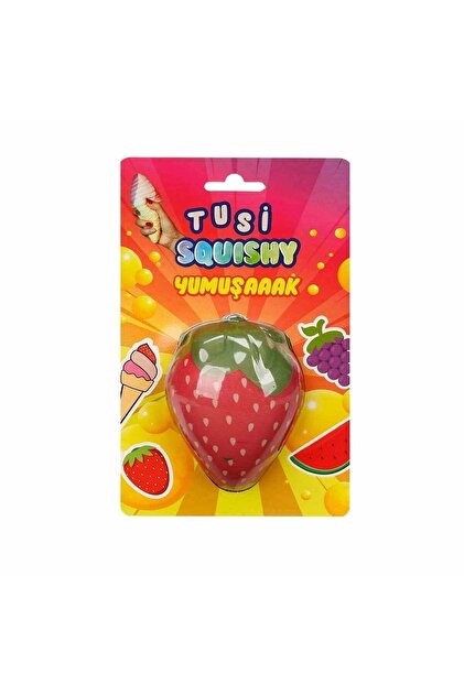 BAMTEBİ Squishy Çilek Köpük Oyuncak Yumuşak Meyve Çilek Skuşi