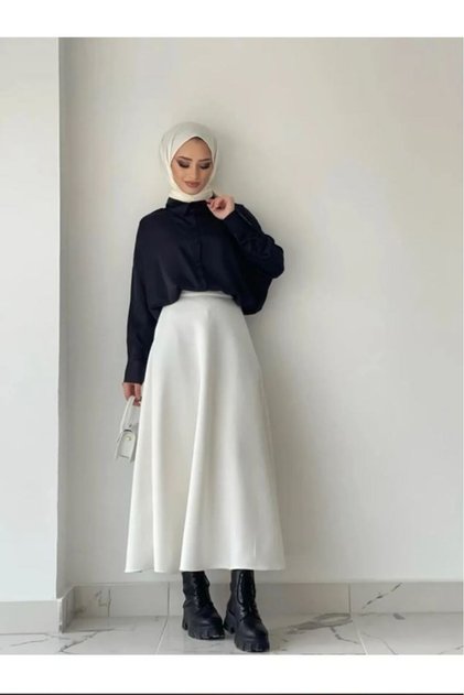تنورة واسعة منتفخة