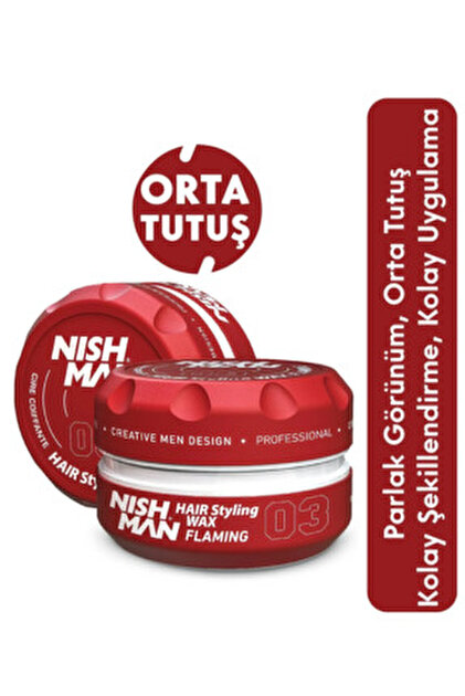 NISHMAN Saç Şekillendirici Parlak Wax 03 Sert Yapı 150 ml - Fiyatı