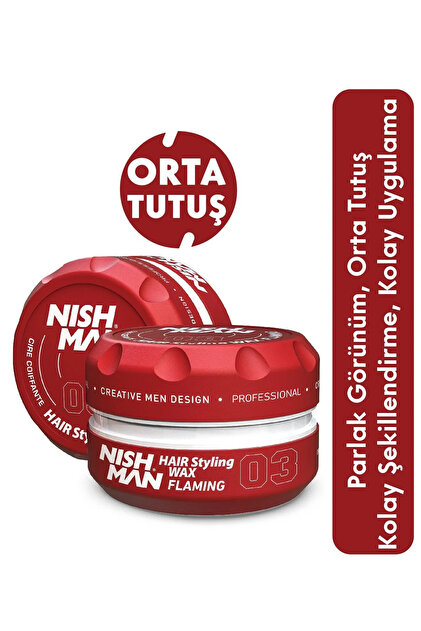 NISHMAN Saç Şekillendirici Wax 03 - Parlak Ve Güçlü Tutuş - Fiyatı