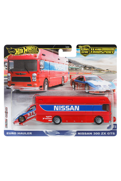 HOT WHEELS Premium Team Transport Euro Hauler ve 1994 Nissan 300