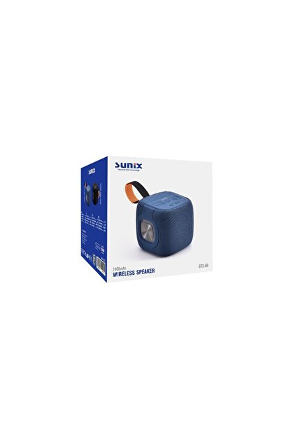 Sunix 2400mah Ledli Taşıma Kancalı Bluetooth Hoparlör Mavi Bts-89