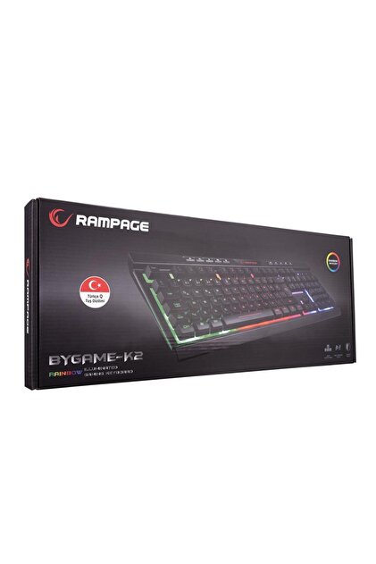 Rampage Bygame-k2 Rainbow Aydınlatmalı Multimedia Gaming Oyuncu
