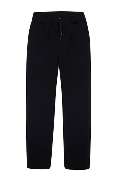 Unisex Siyah Düz Paça Baggy Rahat Kesim Eşofman Altı