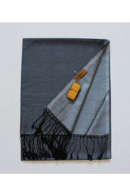 Silk Look Cocoon Shawl Smoked