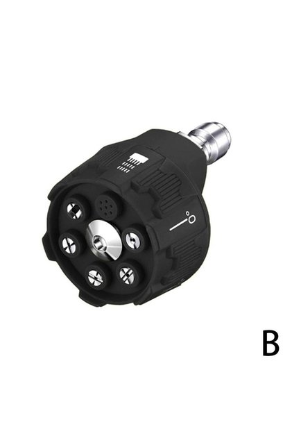 black High Pressure Washer Spray Nozzle 0 15 25 40 Degree Rotation Watering Rinse Soap Nozzle Tip Ga