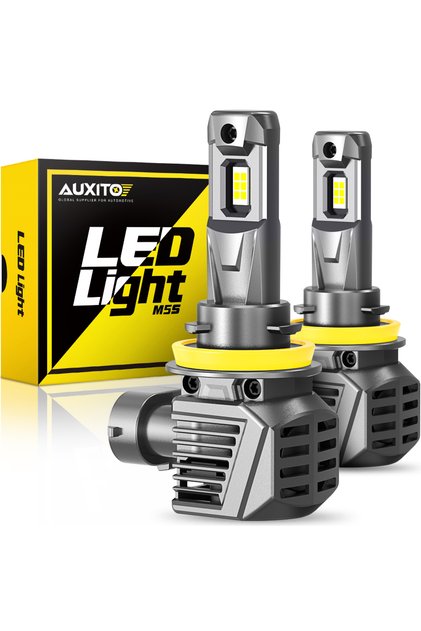 H8 H9 H11 H16(JP) 6500K أبيض AUXITO قطعتان 22000LM توربو H8 H11 LED مصباح أمامي 120 واط ساطع للغاية 6500 كلفن