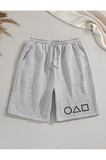 Squid Game Logo Printed Seasonal Shorts Bermuda - Basic