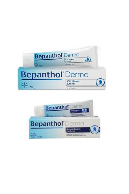 Derma Cilt Bakım Kremi 30 gr + Bepanthol Derma Onarıcı Bakım Merhemi 30 Gr
