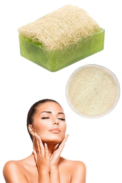 Set of 2 Natural Pumpkin Fiber Avocado Soap Peeling Care Firming Acne Cleansing Fiber Facial Pad