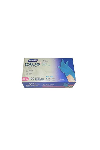 Plus Tek Kullanımlık Pudrasız Eldiven /Mavi /Medium-Large/100 Adetlik Paket