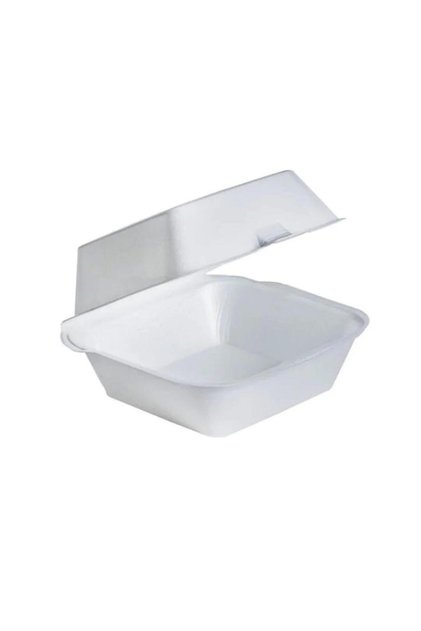 Dağyüce Tek Kullanımlık Köpük Hamburger Kapaklı Kase Kutu - 15x15x8 Cm. - 10 Adet