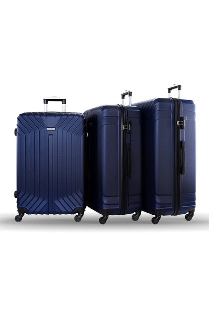 Travel Luggage 3 Pcs Lightweight Trolley Set -ABS -NAVY